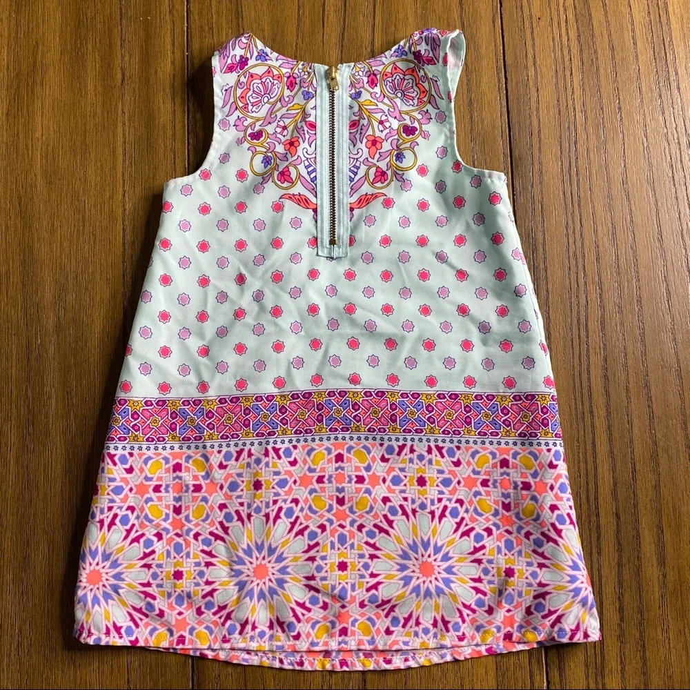 Genuine kids shift dress colorful tribal design